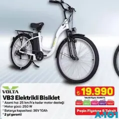 VOLTA VB3 ELEKTRİKLİ BİSİKLET
